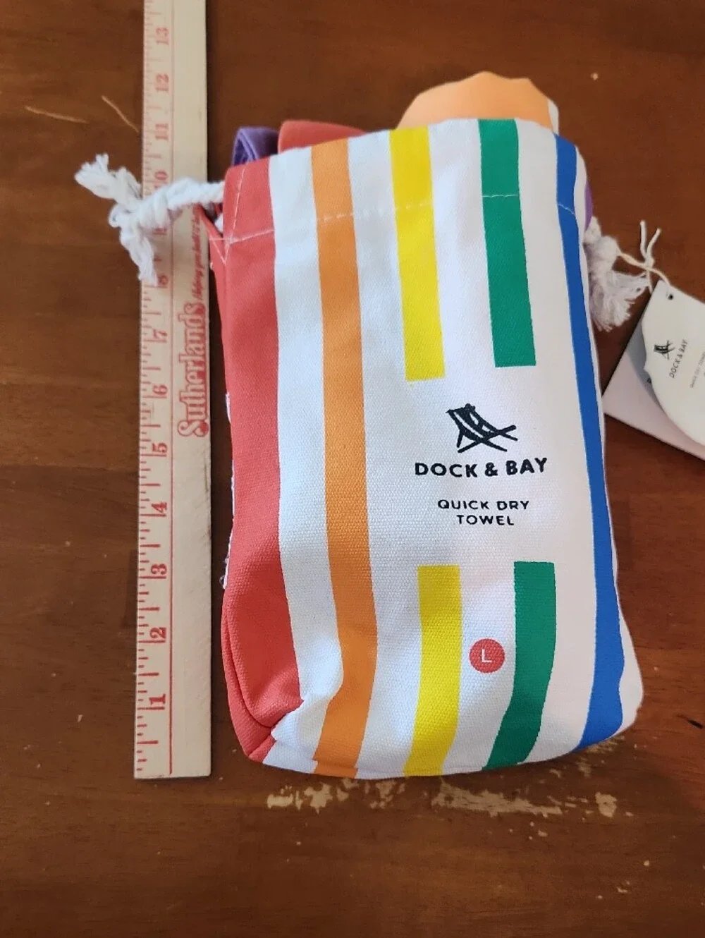 Dock & Bay Quick Dry Towel in Matching Travel Bag— Rainbow Stripe